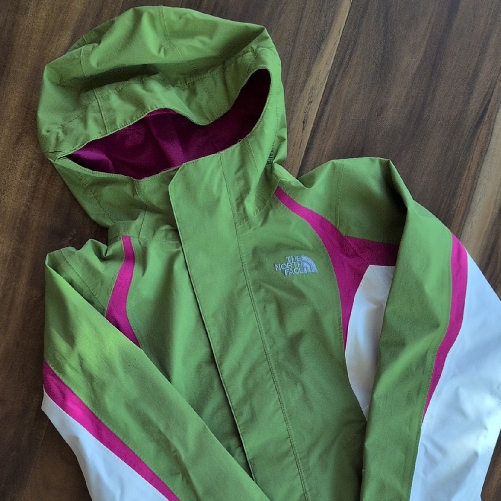 The North Face Kids Green and Pink Jacket